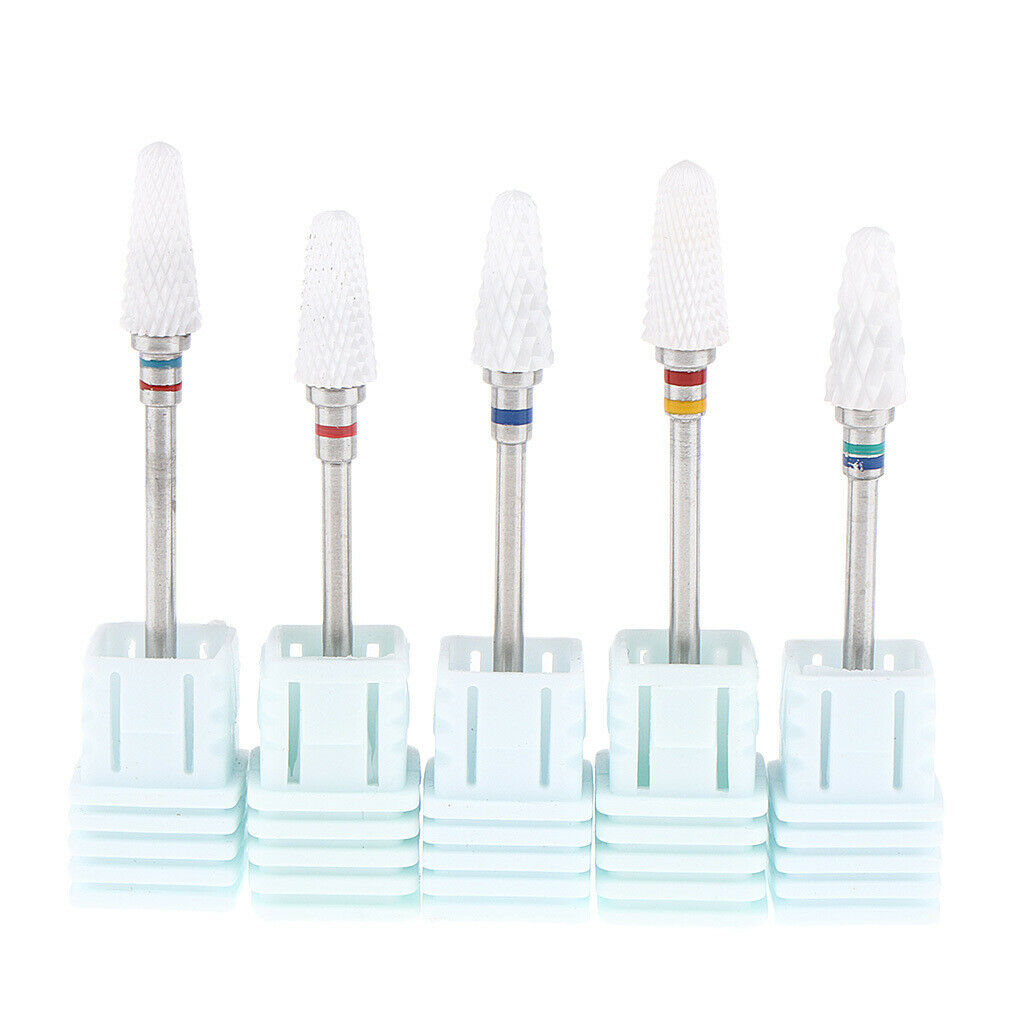 5x 3/32 "Professional Ceramic Nail Drill Cuticle Clean Tools Set