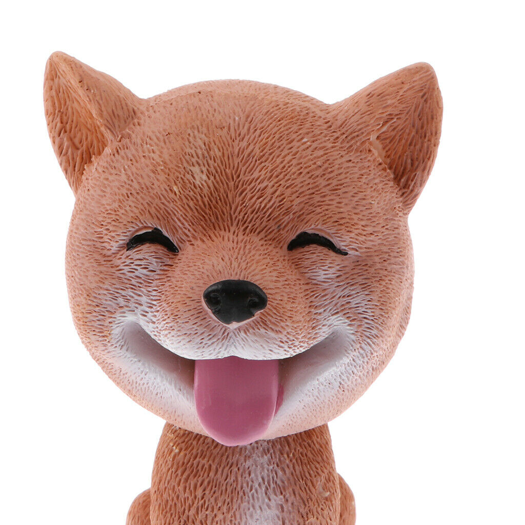 Nodding Shiba Inu Dog Puppy Animal Ornaments Mini Bobble Head Figures Toys
