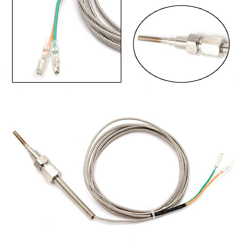 Exhaust Gas Temperature Sensor Cable Auto Temp Gauge Probe Sensors 1/8NPT Thread