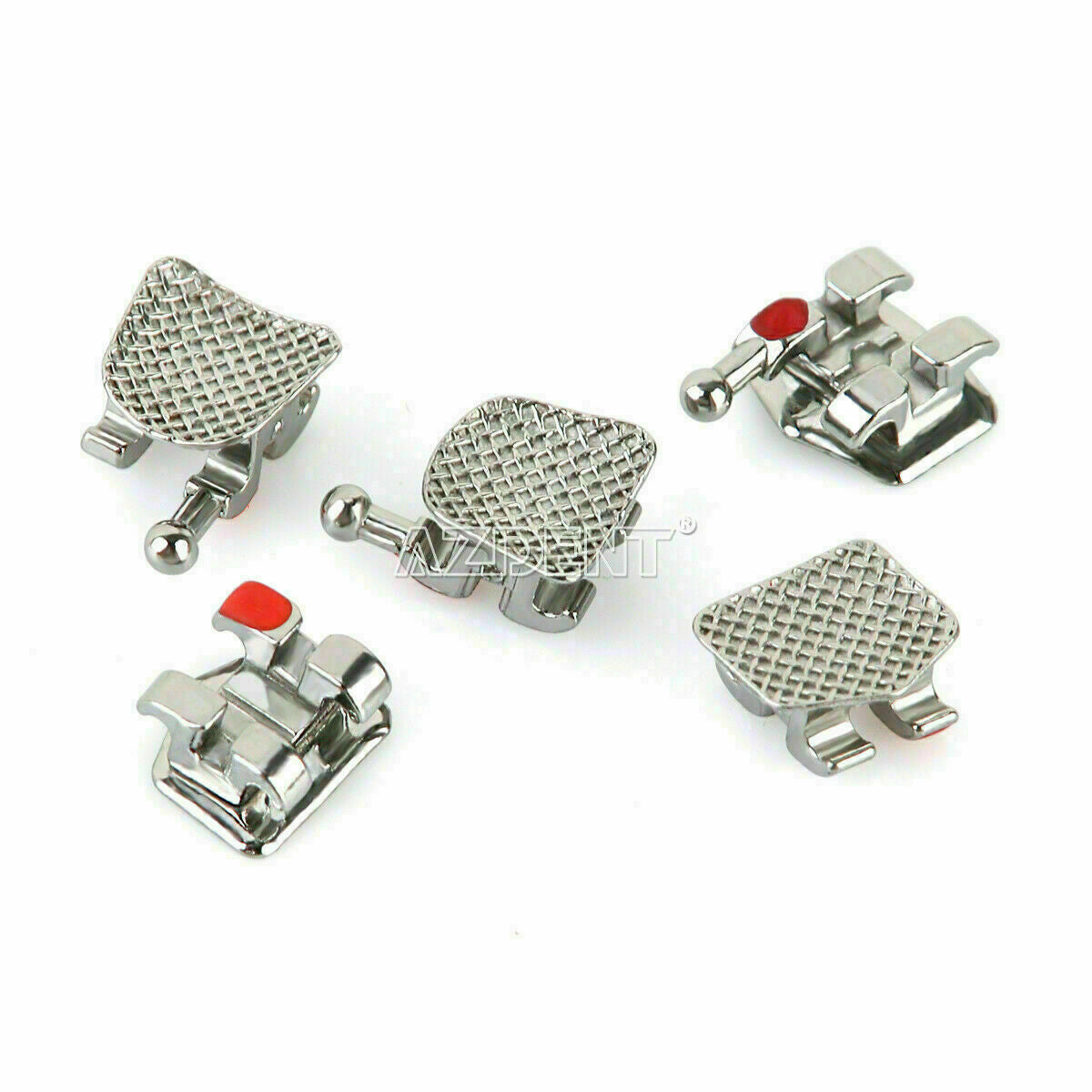 50 X Dental Orthodontics Brackets Braces Mini MBT Slot.018 Hooks 3-4-5 AZDENT