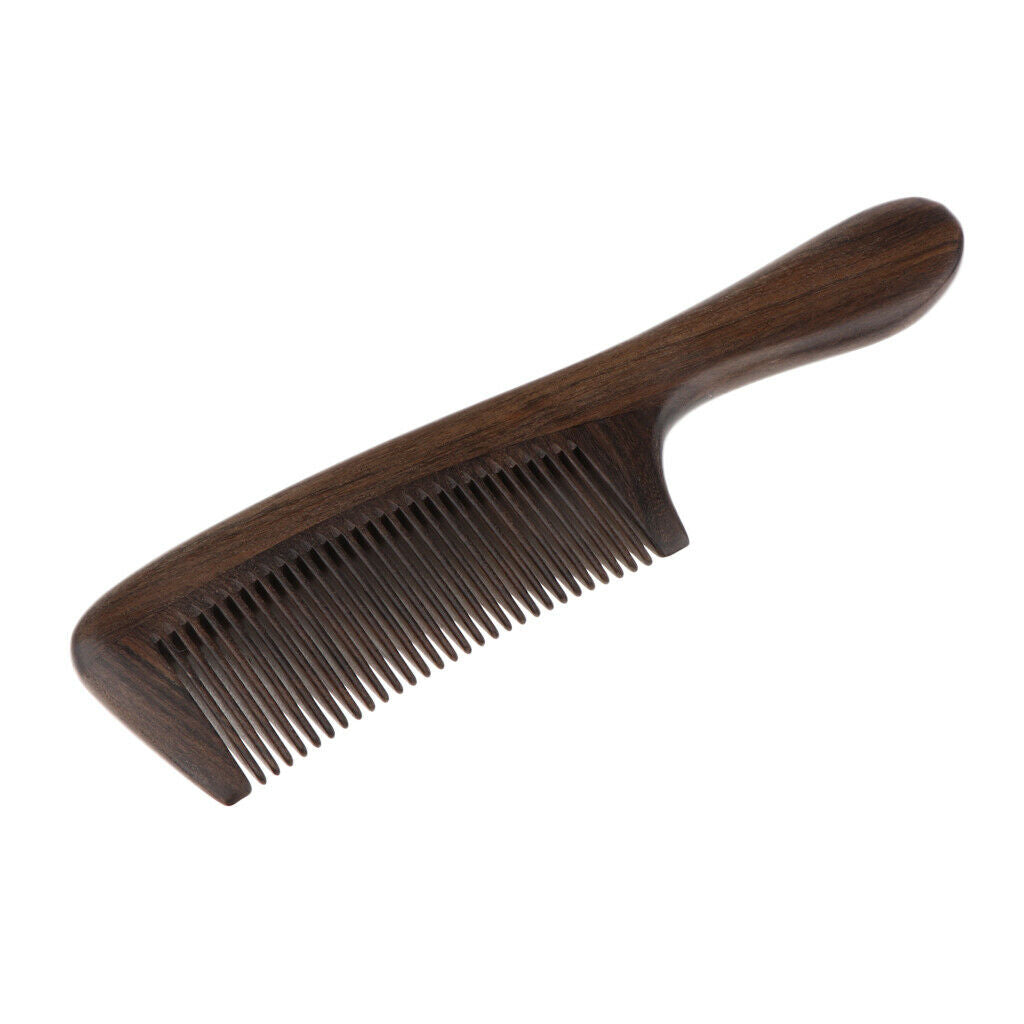 Handcraft Polishing Natural Wooden Scalp Massage Beard Brush Detangling Comb