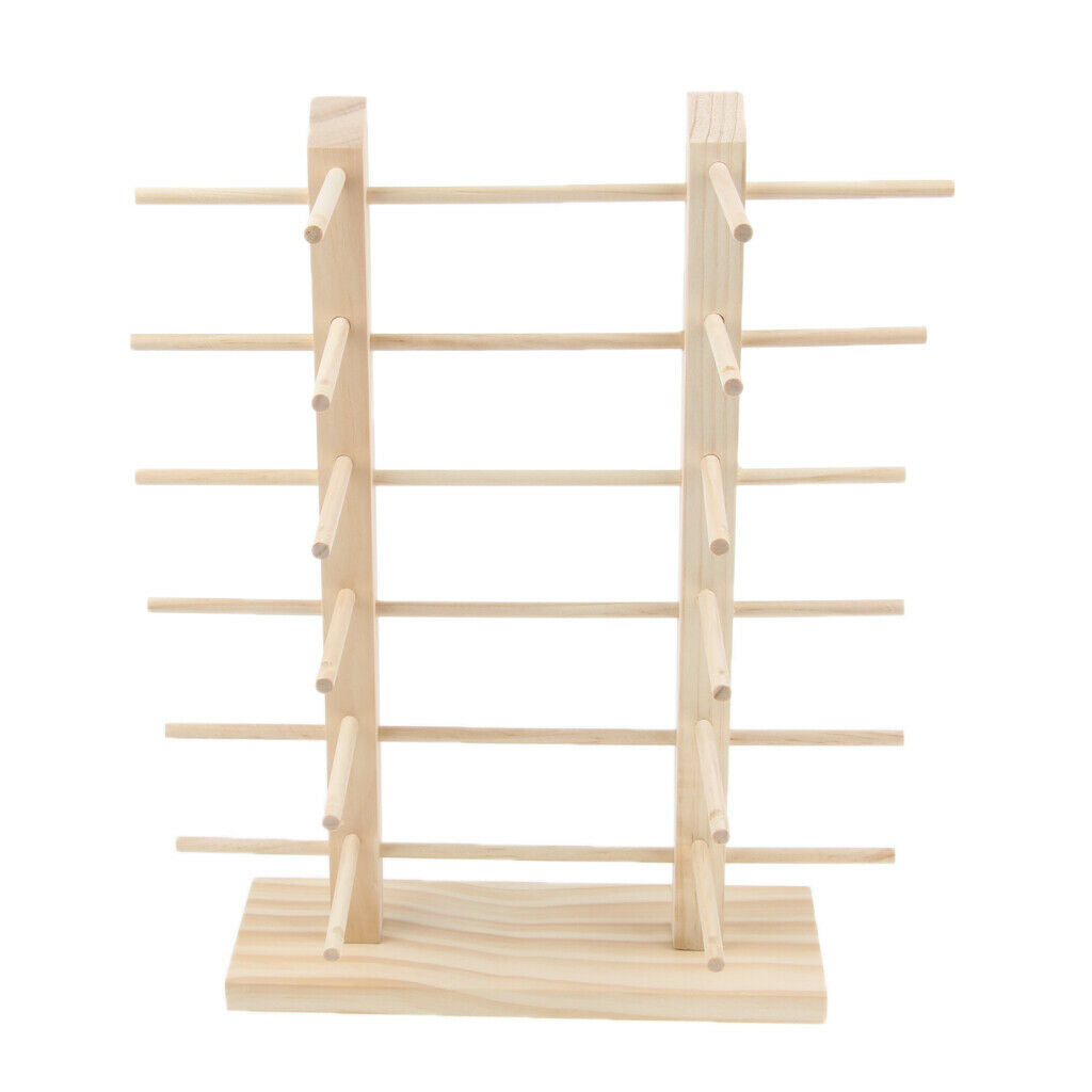 2xWood Sunglasses Eyeglass Rack Display Stand Rack Double Lines 12 Pairs