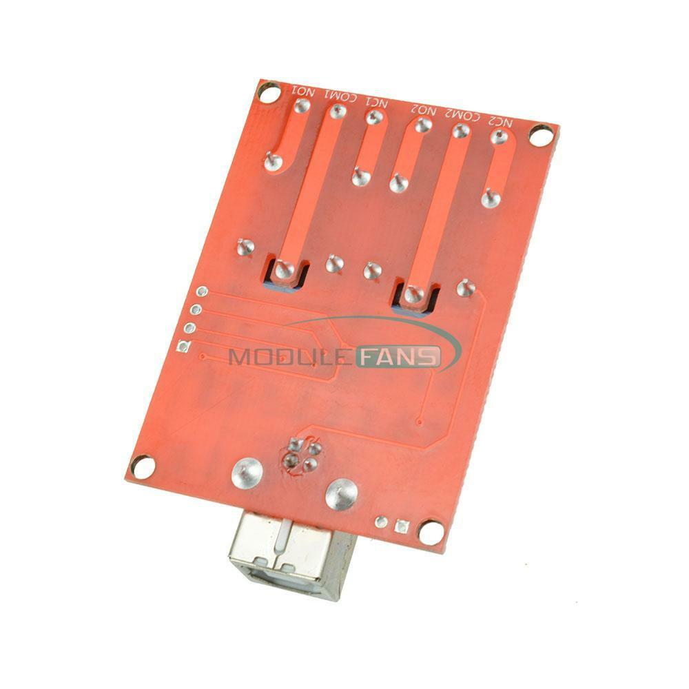 USB 5V Relay 2 -Channel Programmable Computer Control For Smart Home