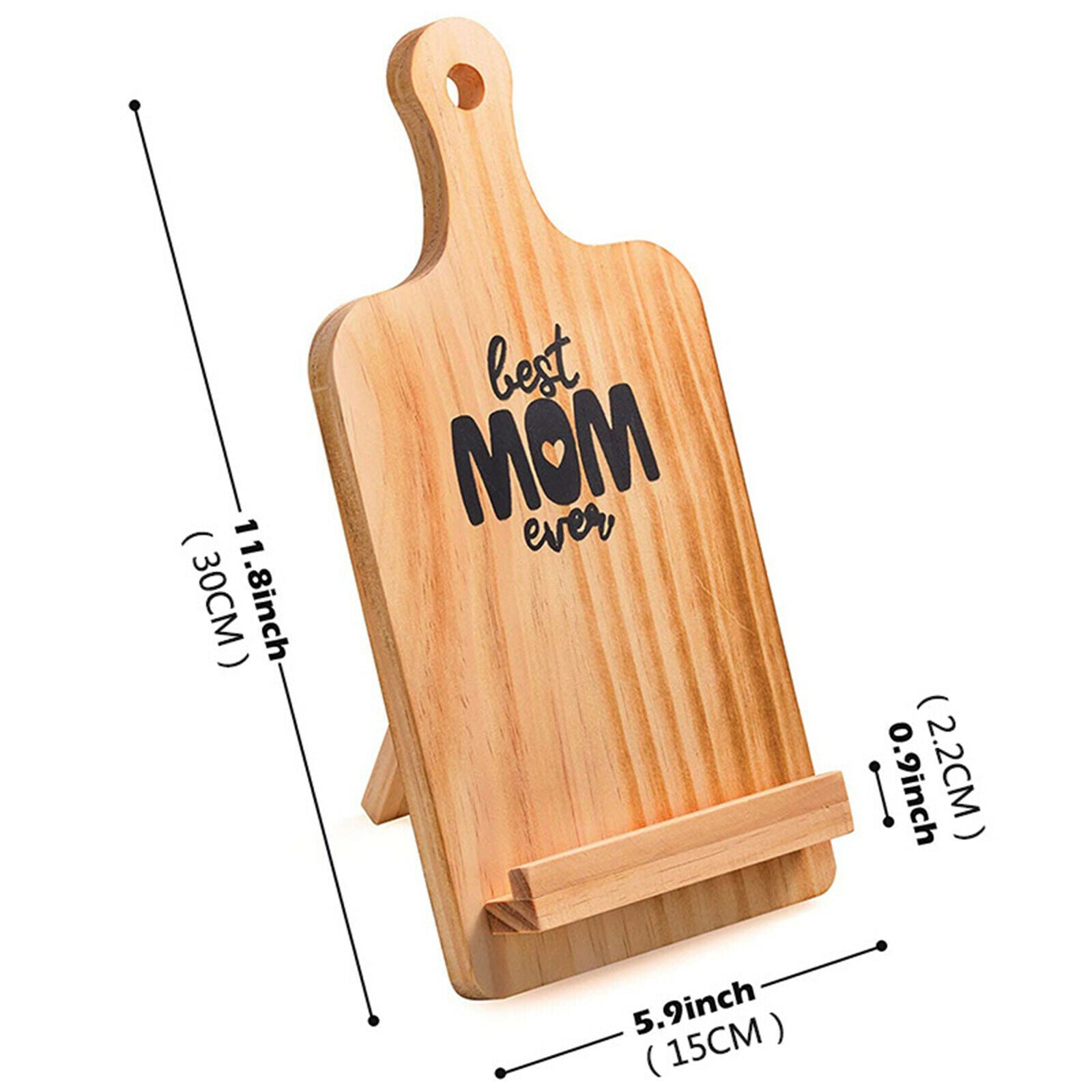 Wooden Cookbook Stand Recipe Display Holder Rack Bookrest Reading Rest