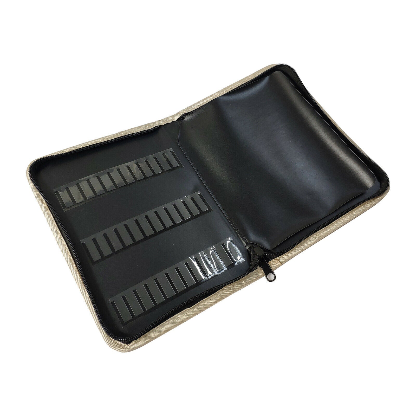 Portable Dust Proof Foldable Nail Drill Bits Holder Storage Bag Organizer