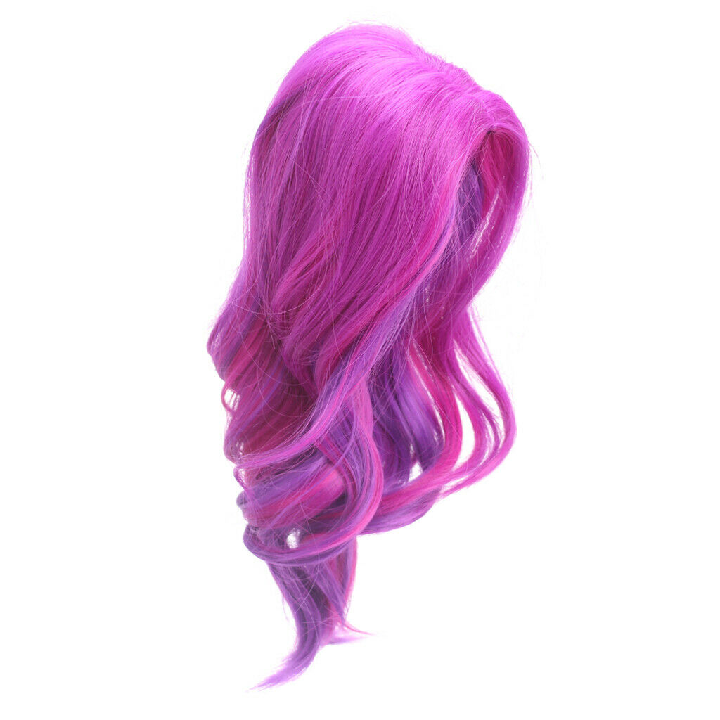 Fashion 32cm Fuchsia Curly Wig DIY Making Repair Hairpiece for 18” American