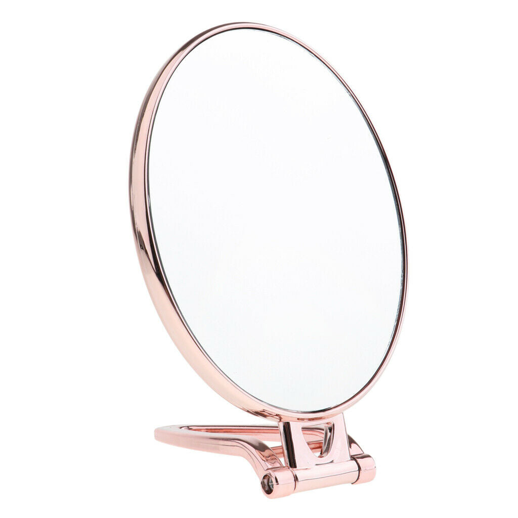 2 Pieces Foldable Double-sided Make-up Standing Mirror 2x Enlarged Table Mirror