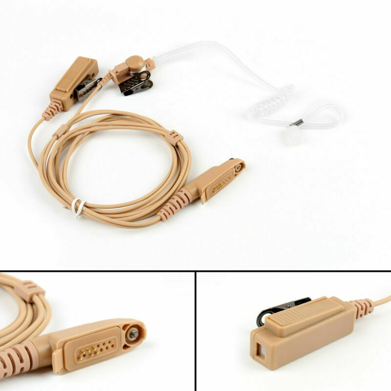 Covert Acoustic Tube Headset PTT Mic For  GP328PlUE GP344 GP688 Radio