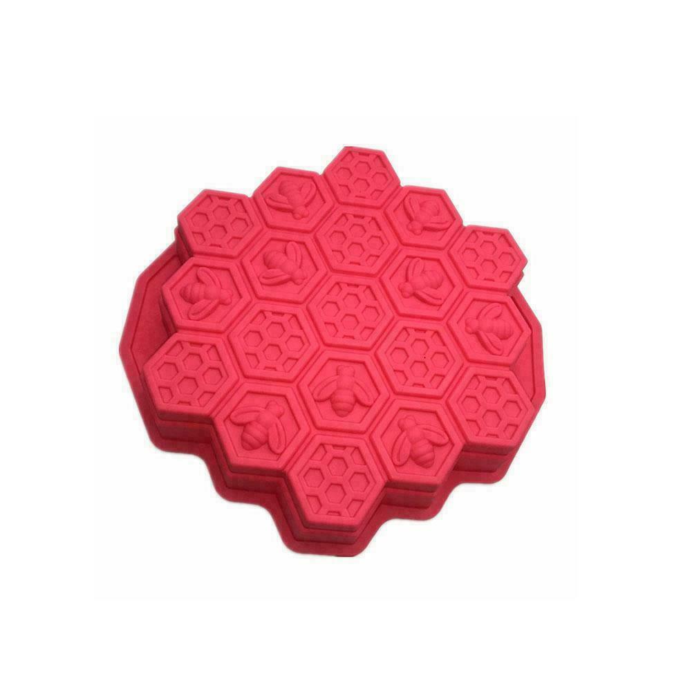 19 Cell Silicone Bee Honeycomb Cake Chocolate Candle Mold Mould Bakeware