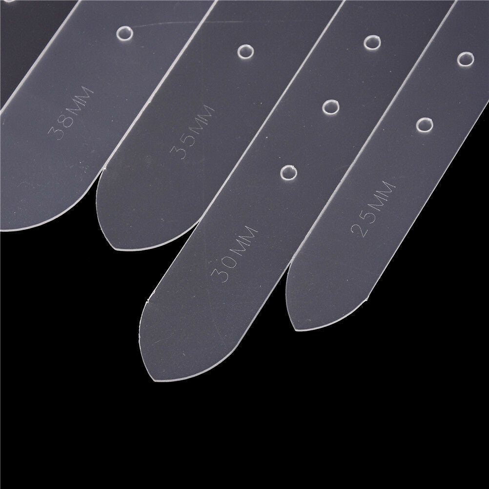 5pcs/set Acrylic Leather Belt Buckle Head End Templates Stencil Tool .l8