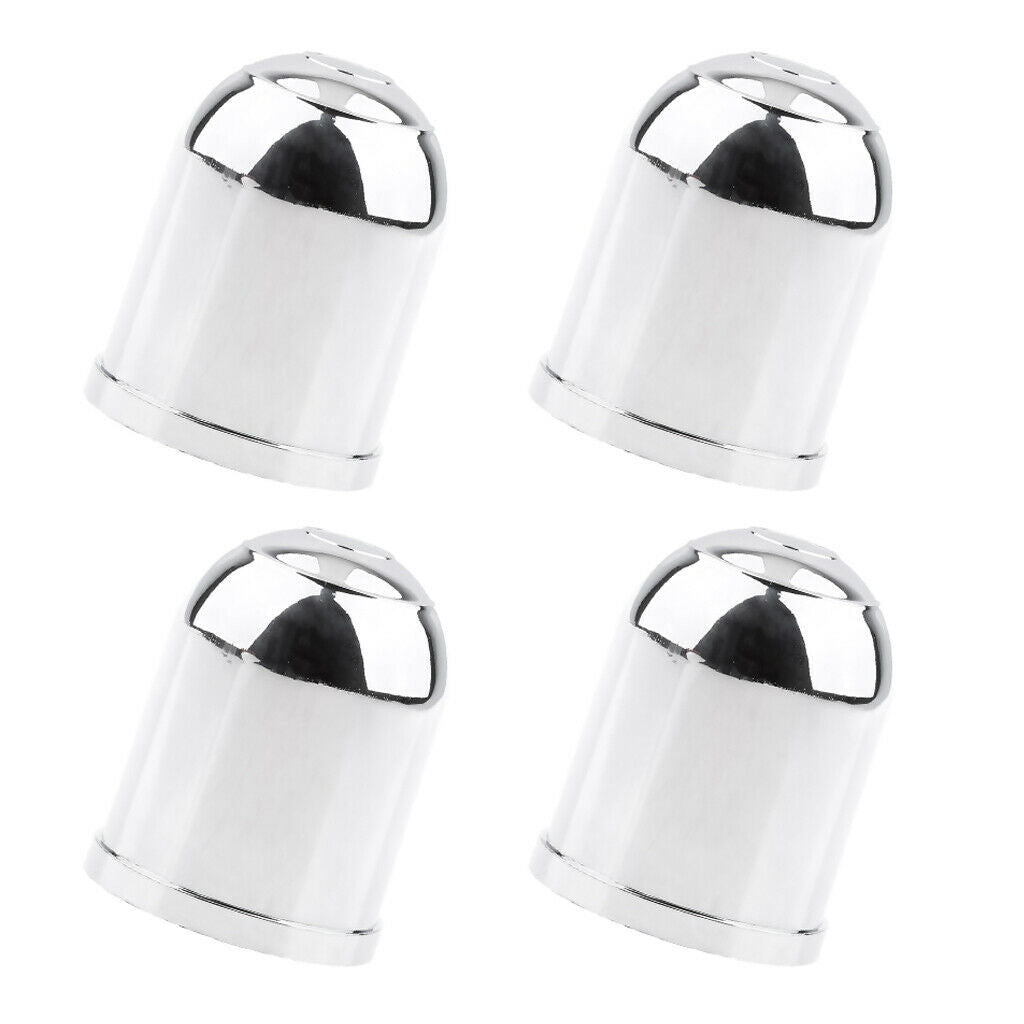 4 Pieces Chrome Plastic Car Caravan Tow Ball Bar Cover Towing Hitch Towball