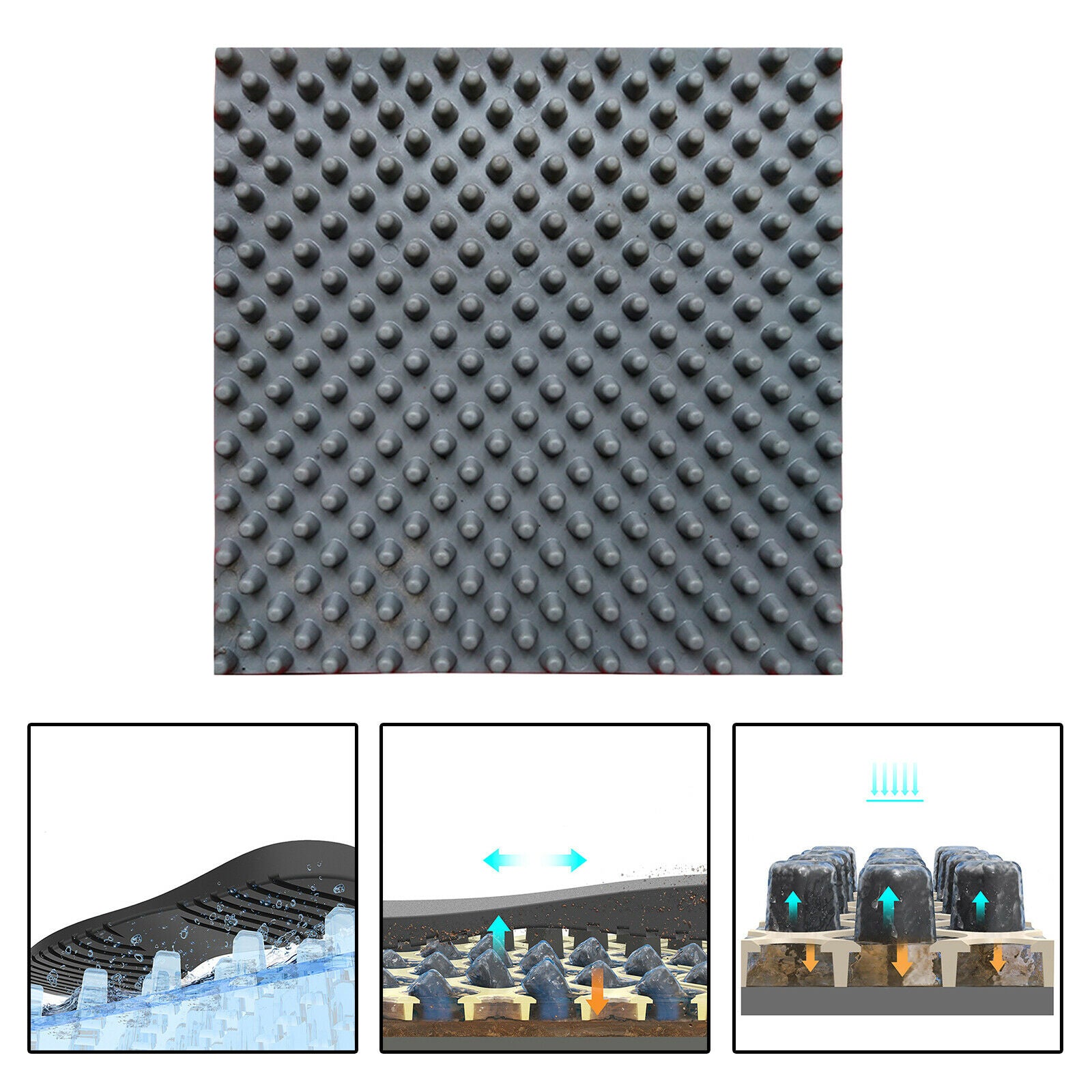 Disinfecting Mat Sanitizing Footbath Doormat Square 16x16in Easy to Clean
