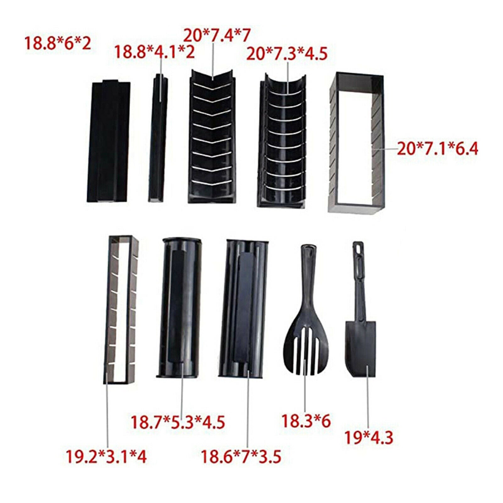 11 Pieces Sushi Making Kit Koren Rice Roller Mold Sushi Maker for Beginners