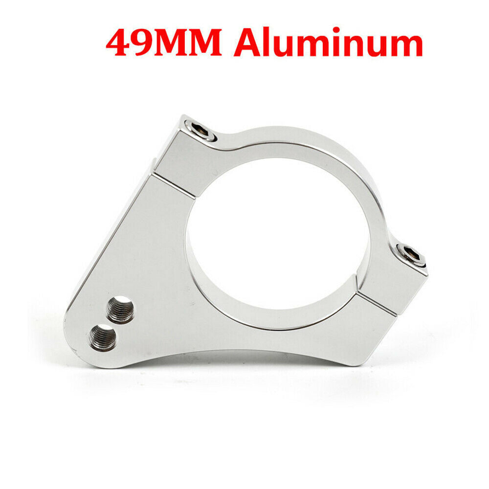 49mm Motorcycle Steering Damper Fork Frame Mounting Clamp Bracket Aluminum Alloy