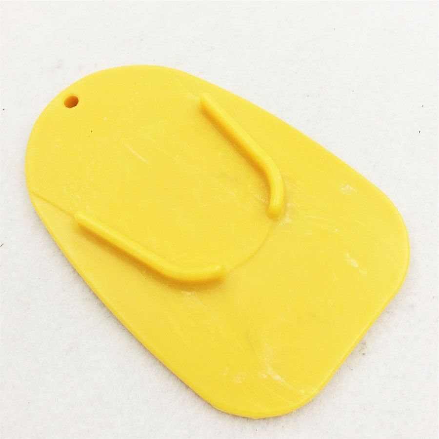 Yellow kickstand plate pad fit for Universal motorcycle 12.5 CM X 8 CM