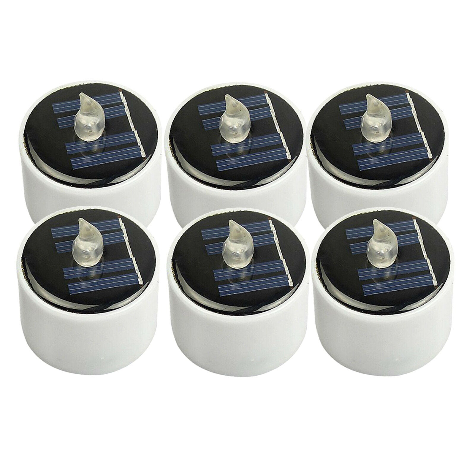 6PCS SOLAR POWERED LED CANDLE LED LIGHTS ROMANTIC LAMP DECORATION PARTY HOME