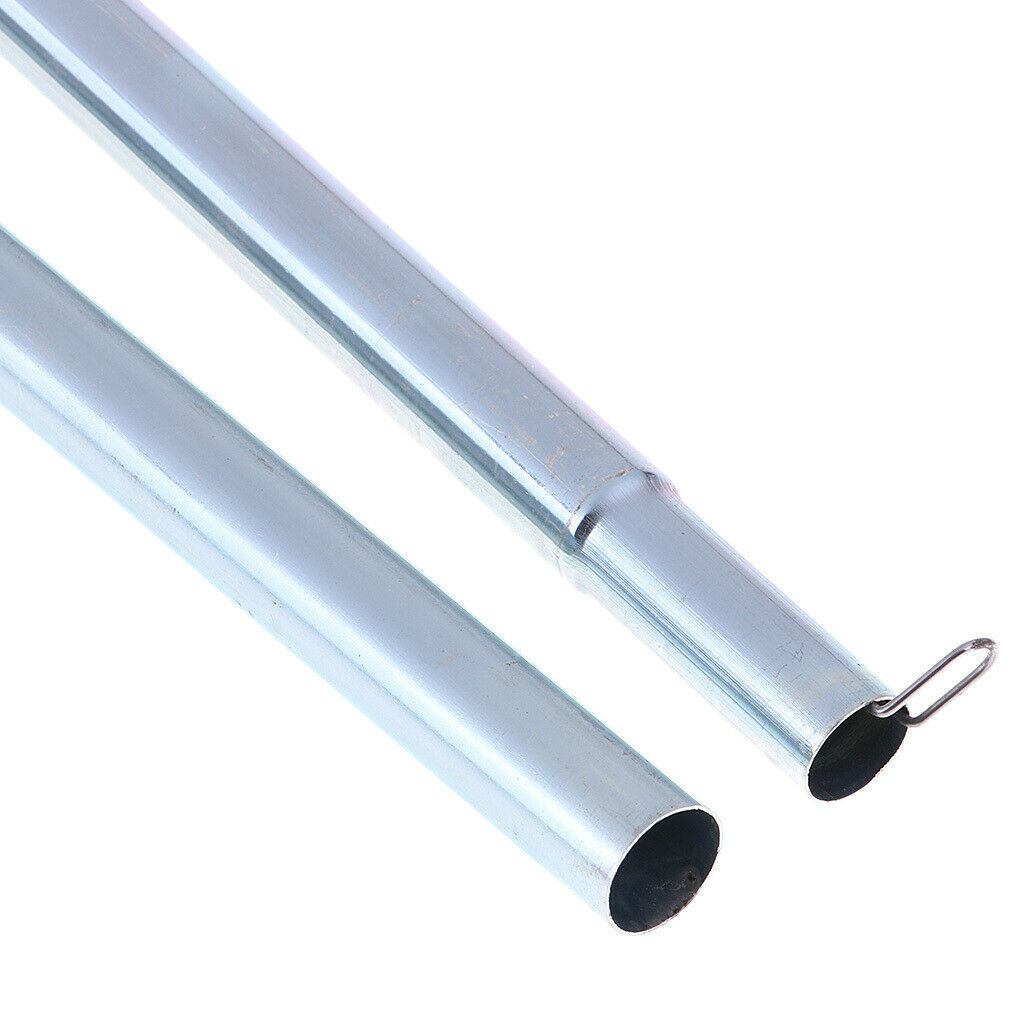 2Pcs 4 Section Tarp Shelter Canopy Tent Awning Support Rod Porch Iron Poles