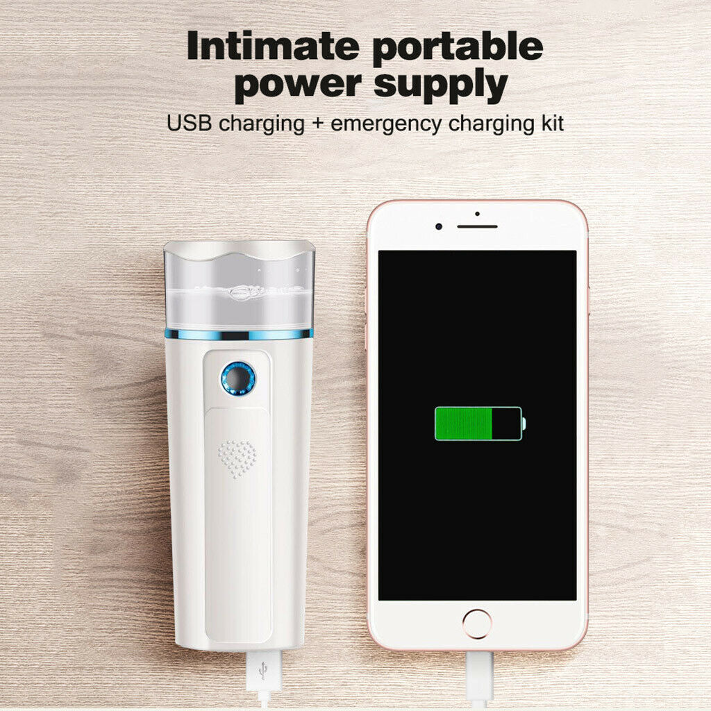1oz Rechargeable Handy Facial Mister Nano Ultra Fine Mist Sprayer Power Bank