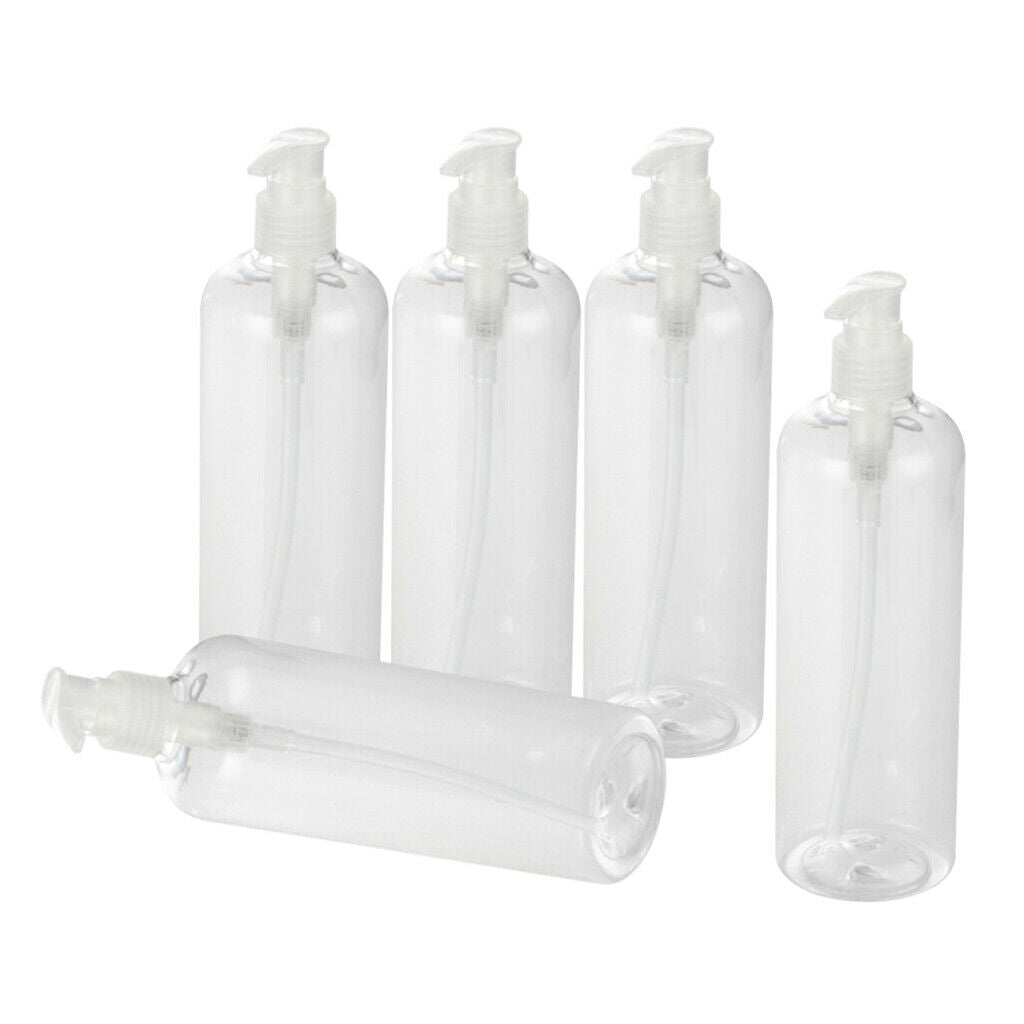 10x 500ml PET Shampoo Dispensers Press Pump Bottles for Lotion Emulsion