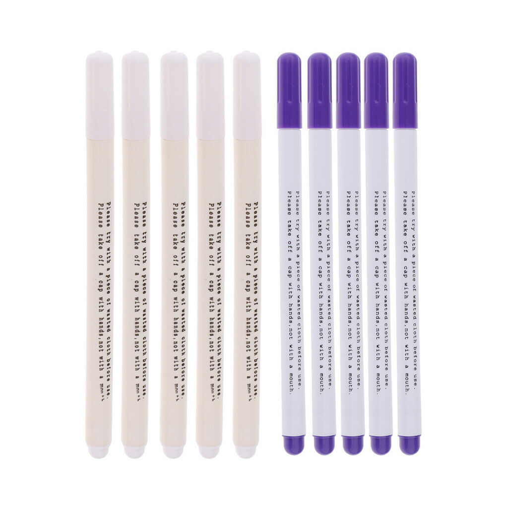 10Pcs Water Erasable Marking Pens Cross Stitch Craft Tool For Fabric Textile