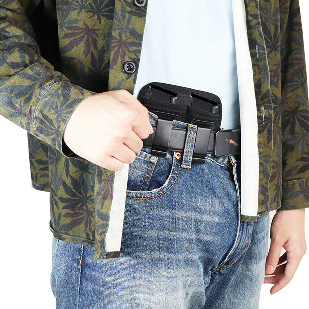 9mm Concealed Carry Mag Case with Clip Double Magazine Pouch Holster Hunting