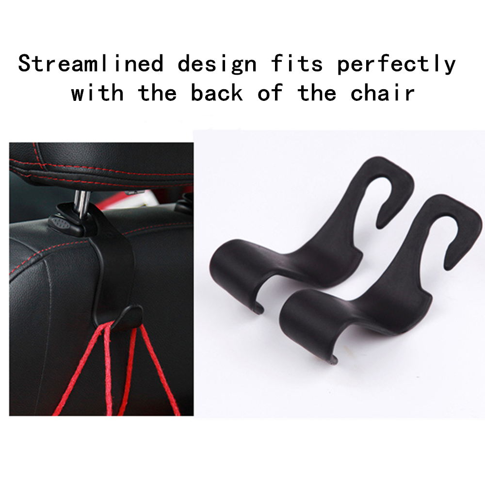2 Pieces of Auto Parts Internal Portable Hanger Rack Universal Car Seat Hook