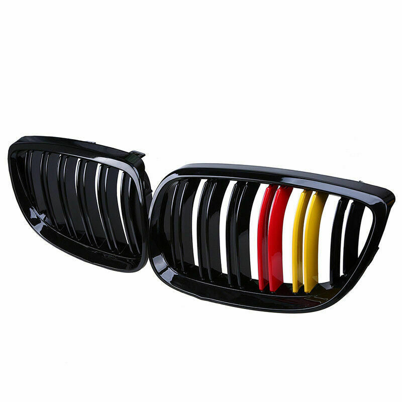 Double Line Front Kidney Grilles Grills Fit 3-Series M3 E90 E92 E93 2008-2013 12