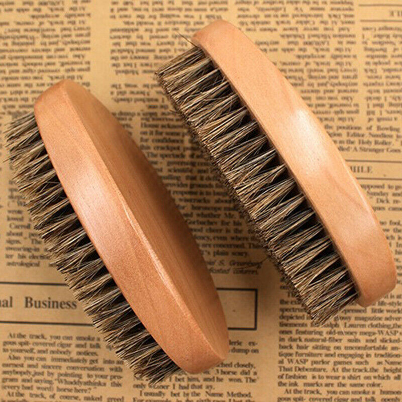 1pc Soft Boar Bristle Wood Beard Brush Hairdresser Shaving Tool Men Musta.l8