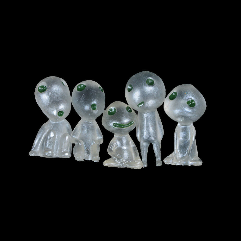 5Pcs Luminous Princess Mononoke Tree Elves Spirit Kodama Potted Garden De.l8