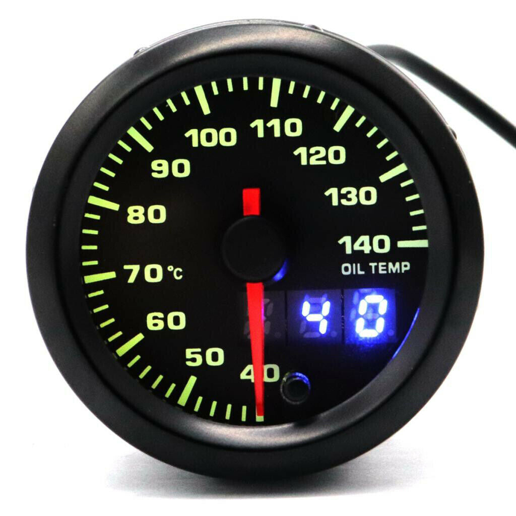 Digital Table Oil Temperature Display LED Backlit Auto Meter With