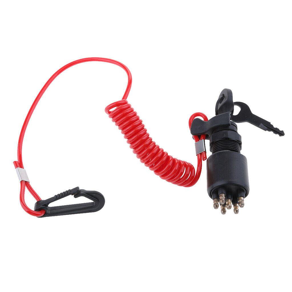 Ignition Key Switch & Safety Lanyard 5005801 For Evinrude/Johnson/BRP 105mm