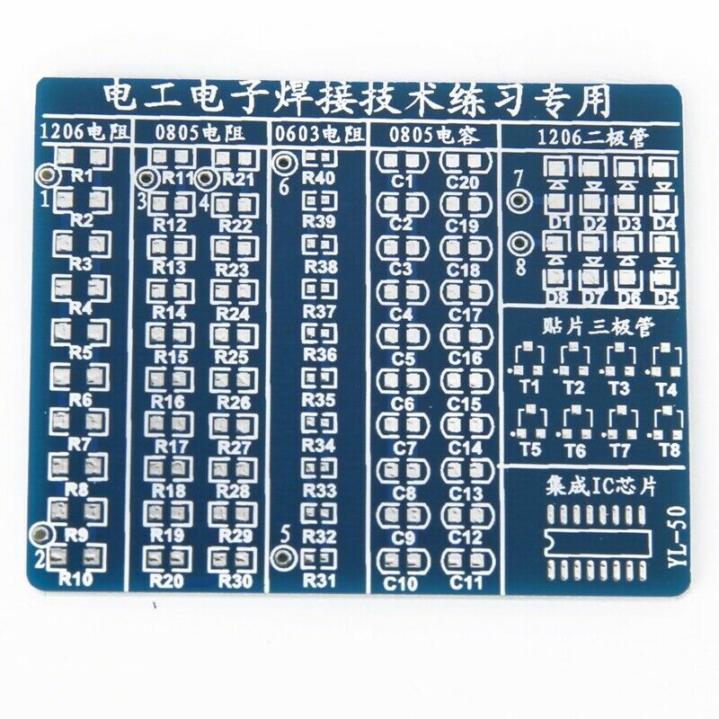 Welding Practice Plate Board DIY Kit SMT SMD Component M8K7K7