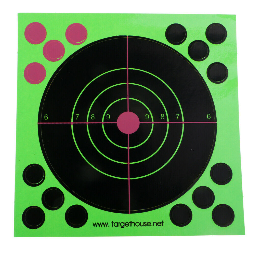 25pcs Self-adhesive Paper Targets Reactive Splatter Shooting Target 14x14cm
