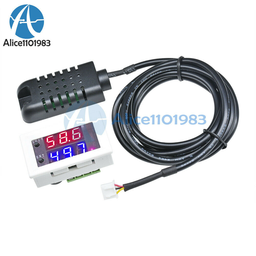 DC12V 10A Digital Red+Blue Display Hygrometer Sensor Humidity Controller Module