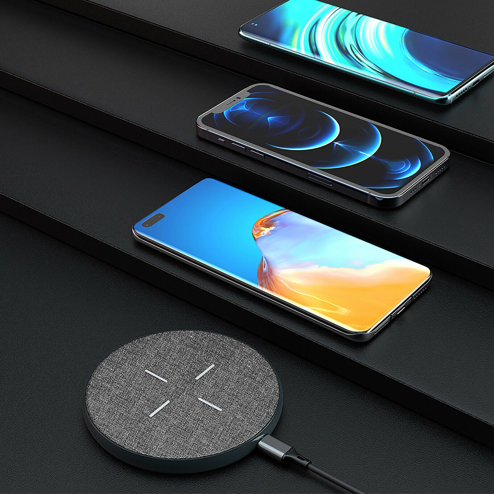 For PC Notebook Phone 2 in 1 Wireless Charger Data Transfer Pad Charging Dock