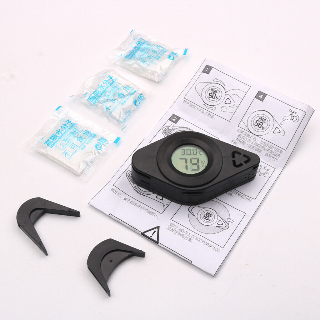 Digital humidity temperature display guitar thermometer humidifier