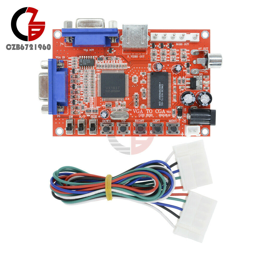 DC 5V VGA to CGA/CVBS/S-Video HD Arcade Video Game Converter Board GBS-8100
