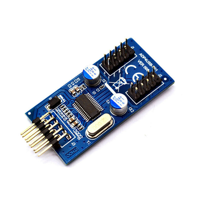 Motherboard 9Pin USB Header to 2 Male Adapter Card USB2.0 9Pin to Dual 9Pin CoZ5