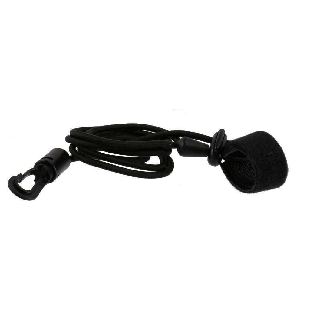 Elastic Canoe Kayak Paddle Leash Safety Fishing Rod Lanyard Leash Clip