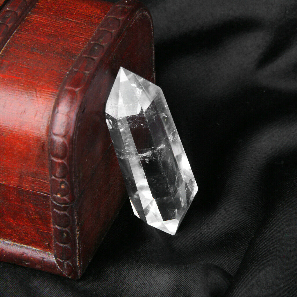 Jewelry Set Natural Quartz Double Crystal Points Transparent