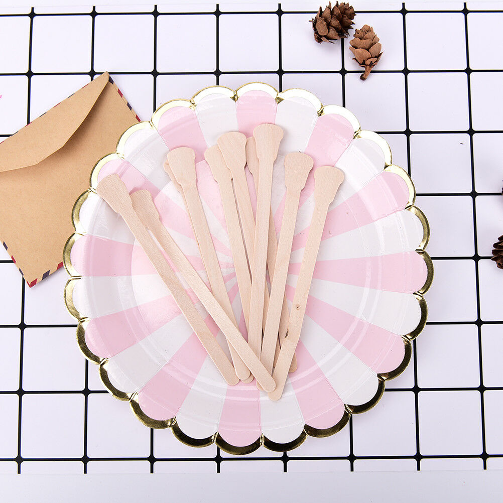 10Pcs Disposable Wax Waxing Wooden Body Hairs Removal Sticks Applicators Nice TH