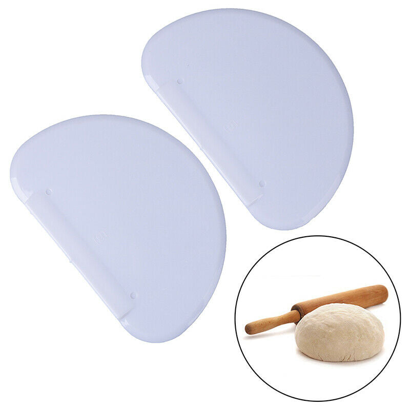 White Pastry Dough Cutter cake Tools Scraper Flexible Safe Plastic Kitche.l8