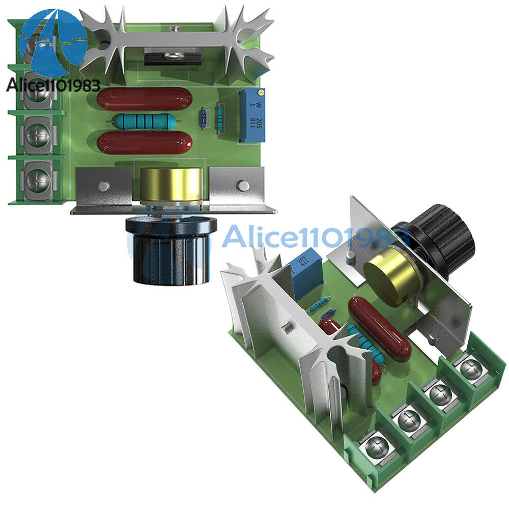 2Pcs 220V 2000W Speed Controller SCR Voltage Regulator Dimmers Thermostat