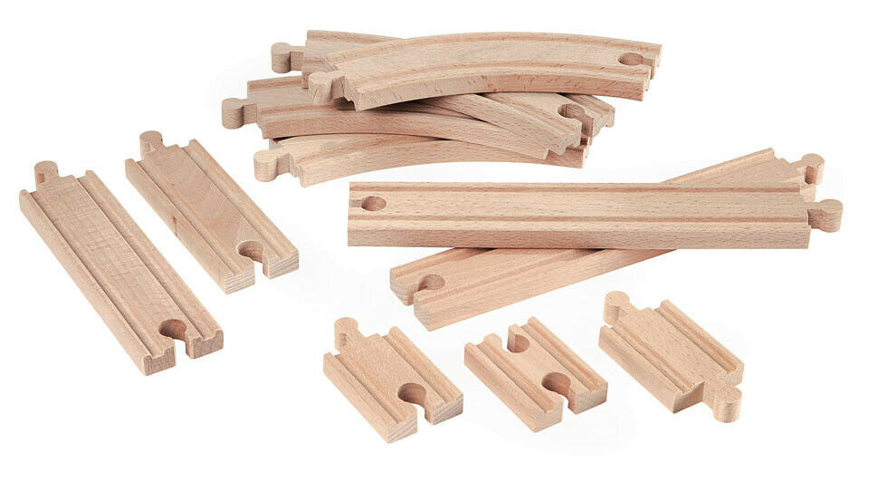 33401 BRIO Expansion Pack Beginner Wooden Train Railway Tracks inc 11 pcs Age 3+
