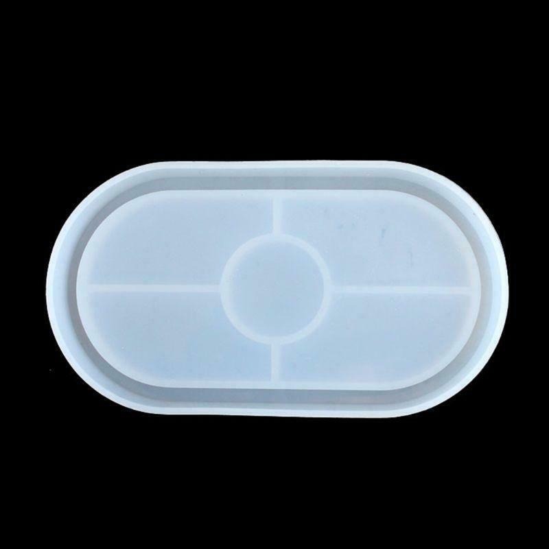 High Mirror Elliptical Storage Plate DIY Mold Crystal Epoxy Molds Coaster Making
