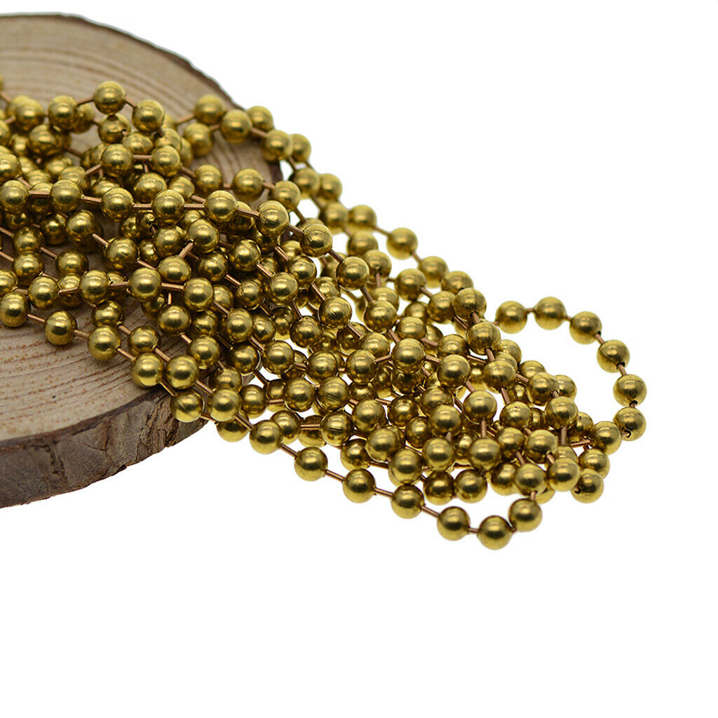 6.5 Feet Long Bead Ball Chains with Connectors Clasps Jewelry Making Tag