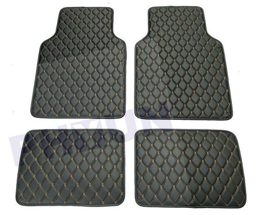 4pcs PU Leather  Car Floor Mats Front Rear Liner Weather Set Car Accessories
