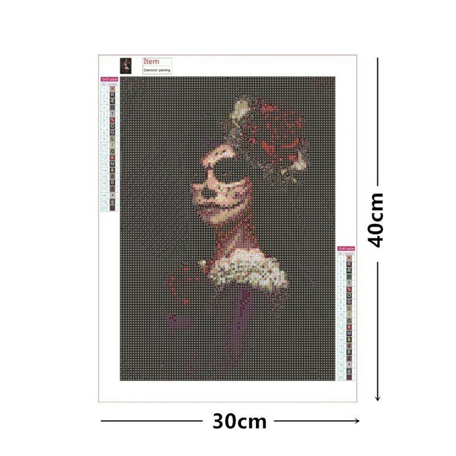 Witch DIY 5D Diamond Painting Kits Rhinestone Halloween Party Cross Stitch