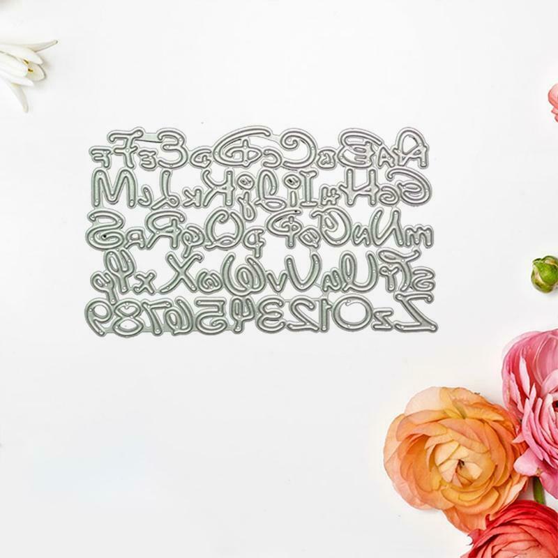 Letters Number Metal Cutting Dies Stencil DIY Scrapbooking Album Paper Template