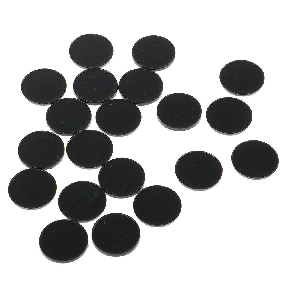 20 pcs. 22mm plastic black round base display holder for anime figures